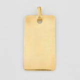 Rectangular Pendant Plate 1.45 g / 1 in 18K Yellow Gold