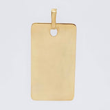Dije Placa Rectangular 1.45 g / 1 in Oro Amarillo 18K