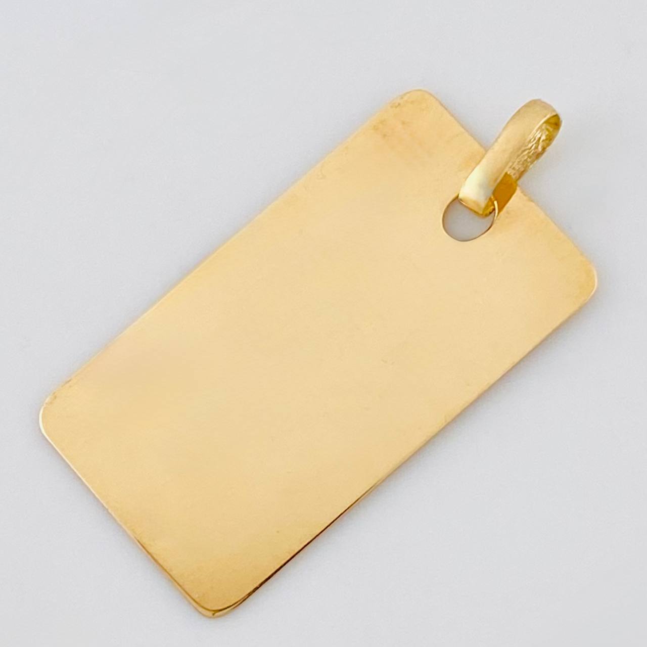 Rectangular Pendant Plate 1.45 g / 1 in 18K Yellow Gold