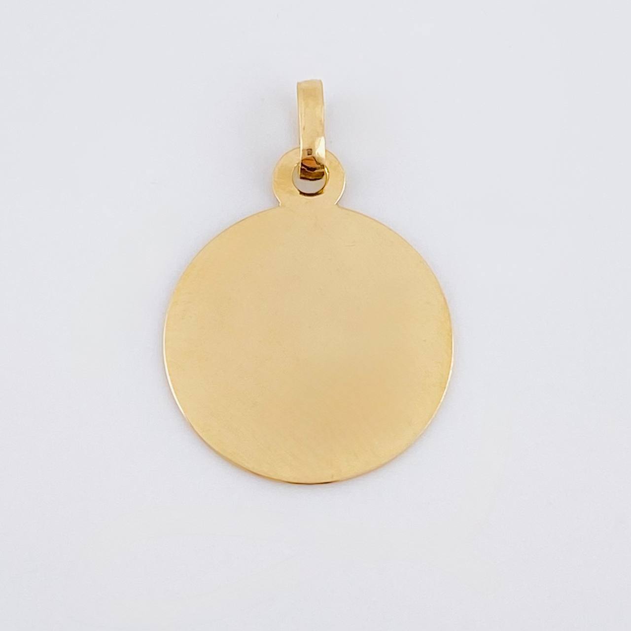 Dije Placa Circular 0.75 g / 3/4 in Oro Amarillo 18K