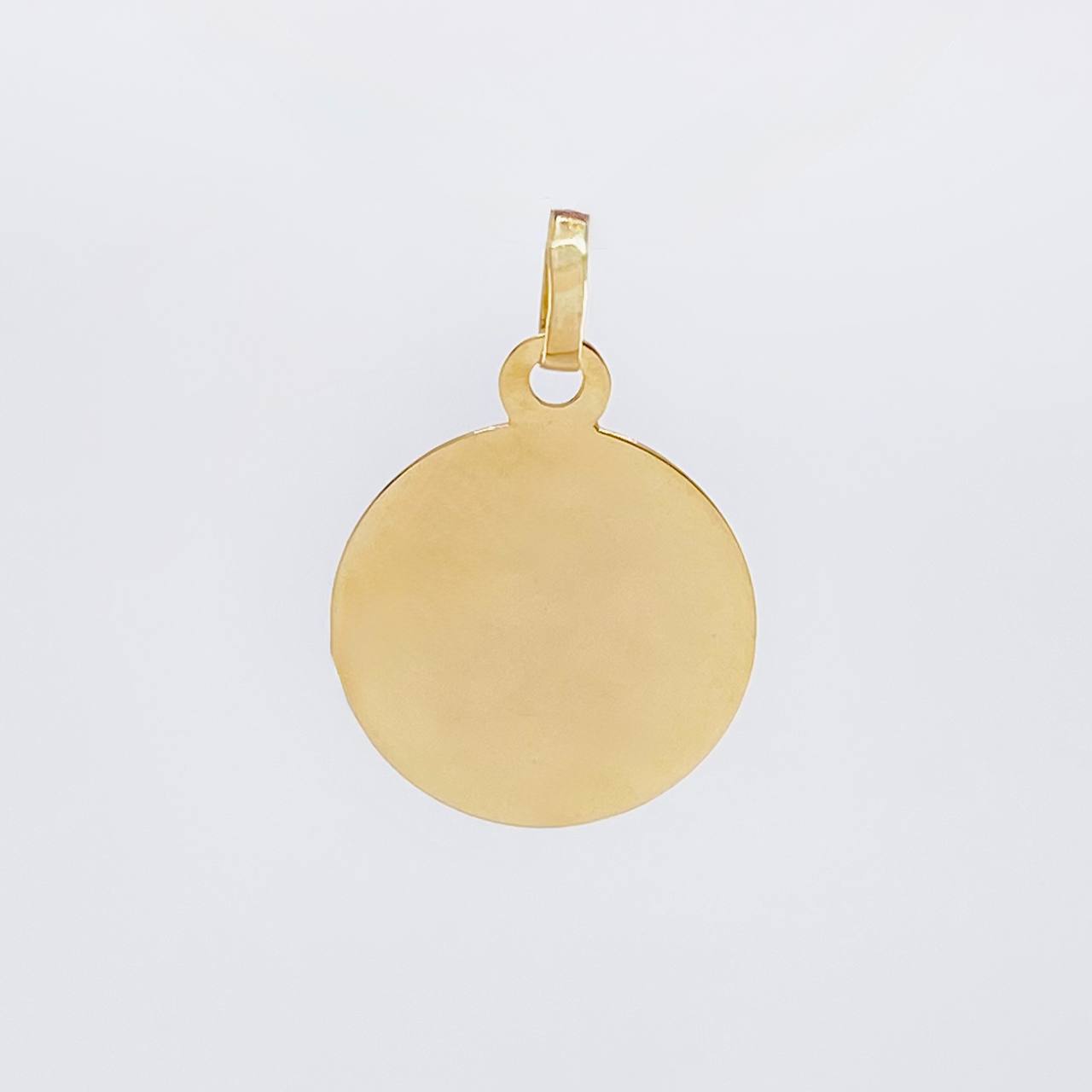 Circular Plate Pendant 0.85 g / 3/4 in 18K Yellow Gold