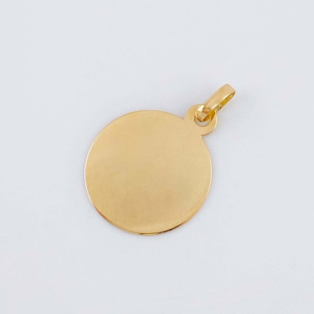 Circular Plate Pendant 0.85 g / 3/4 in 18K Yellow Gold