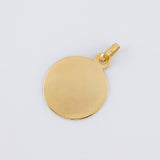 Circular Pendant Plate 0.75 g / 3/4 in 18K Yellow Gold