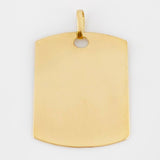 Dije Placa Rectangular Ovalada 1.85 g / 1 in Oro Amarillo 18K