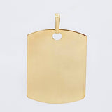 Dije Placa Rectangular Ovalada 1.85 g / 1 in Oro Amarillo 18K