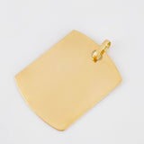 Dije Placa Rectangular Ovalada 1.85 g / 1 in Oro Amarillo 18K