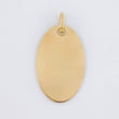 Oval Plate Pendant 1.2 g / 1 in 18K Yellow Gold