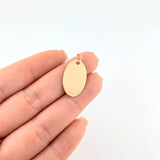 Dije Placa Ovalada 1.2 g / 1 in Oro Amarillo 18K