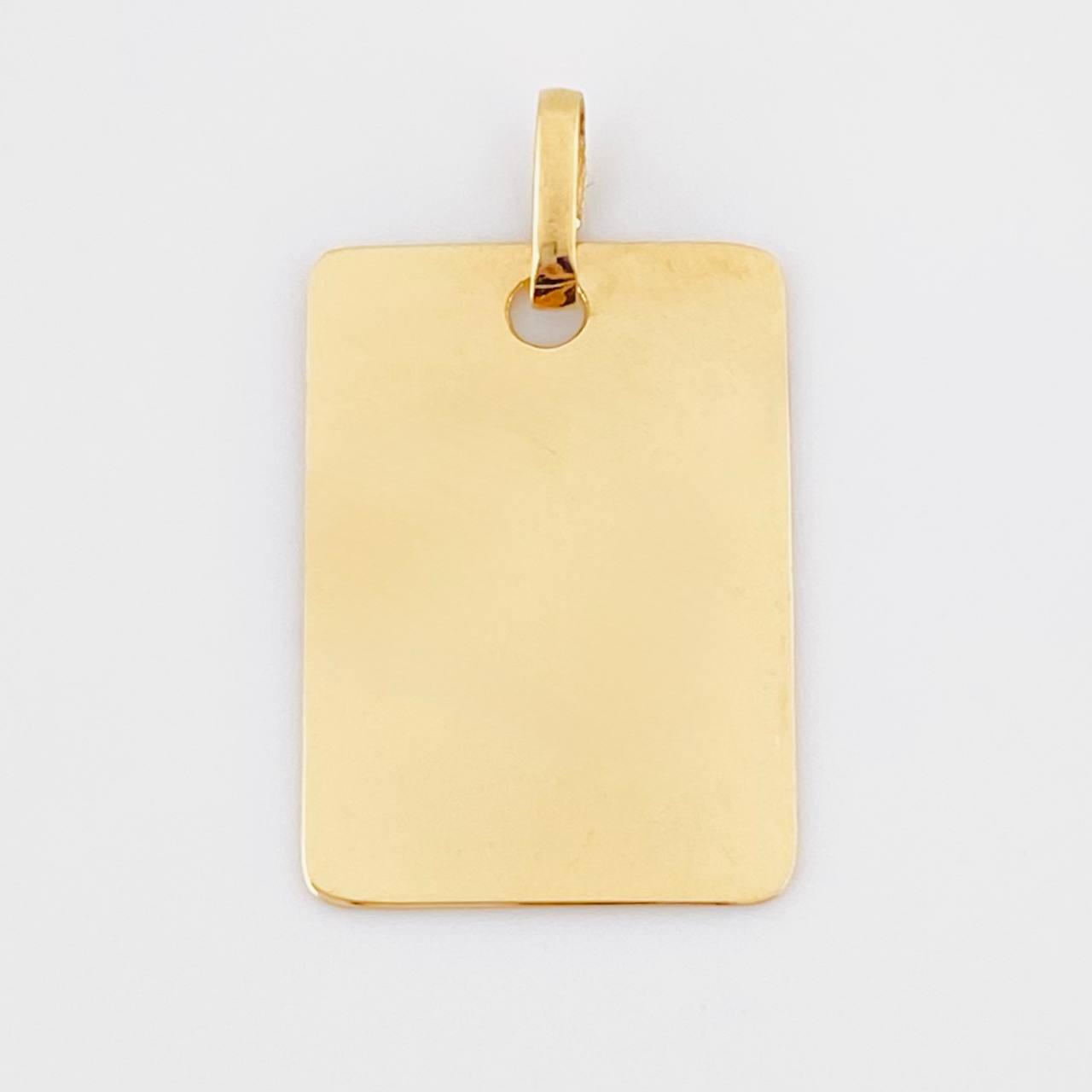 Rectangular Pendant Plate 1.15 g / 1 in 18K Yellow Gold