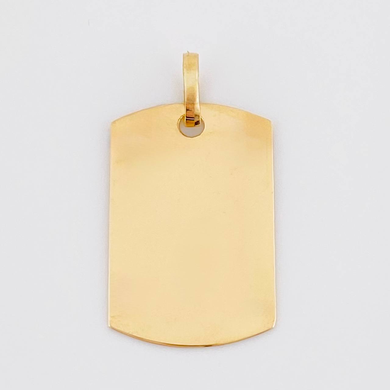 Oval Rectangular Pendant Plate 1.05 g / 1 in 18K Yellow Gold
