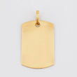 Oval Rectangular Pendant Plate 1.05 g / 1 in 18K Yellow Gold