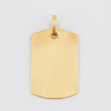Oval Rectangular Pendant Plate 1.1 g / 1 in 18K Yellow Gold