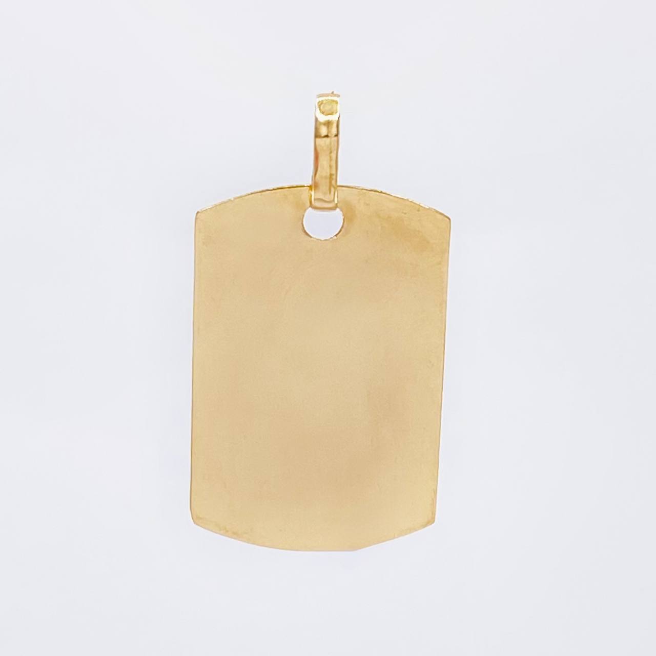 Oval Rectangular Pendant Plate 1.1 g / 1 in 18K Yellow Gold