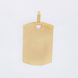 Oval Rectangular Pendant Plate 1.1 g / 1 in 18K Yellow Gold