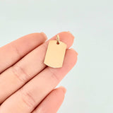Oval Rectangular Pendant Plate 1.1 g / 1 in 18K Yellow Gold