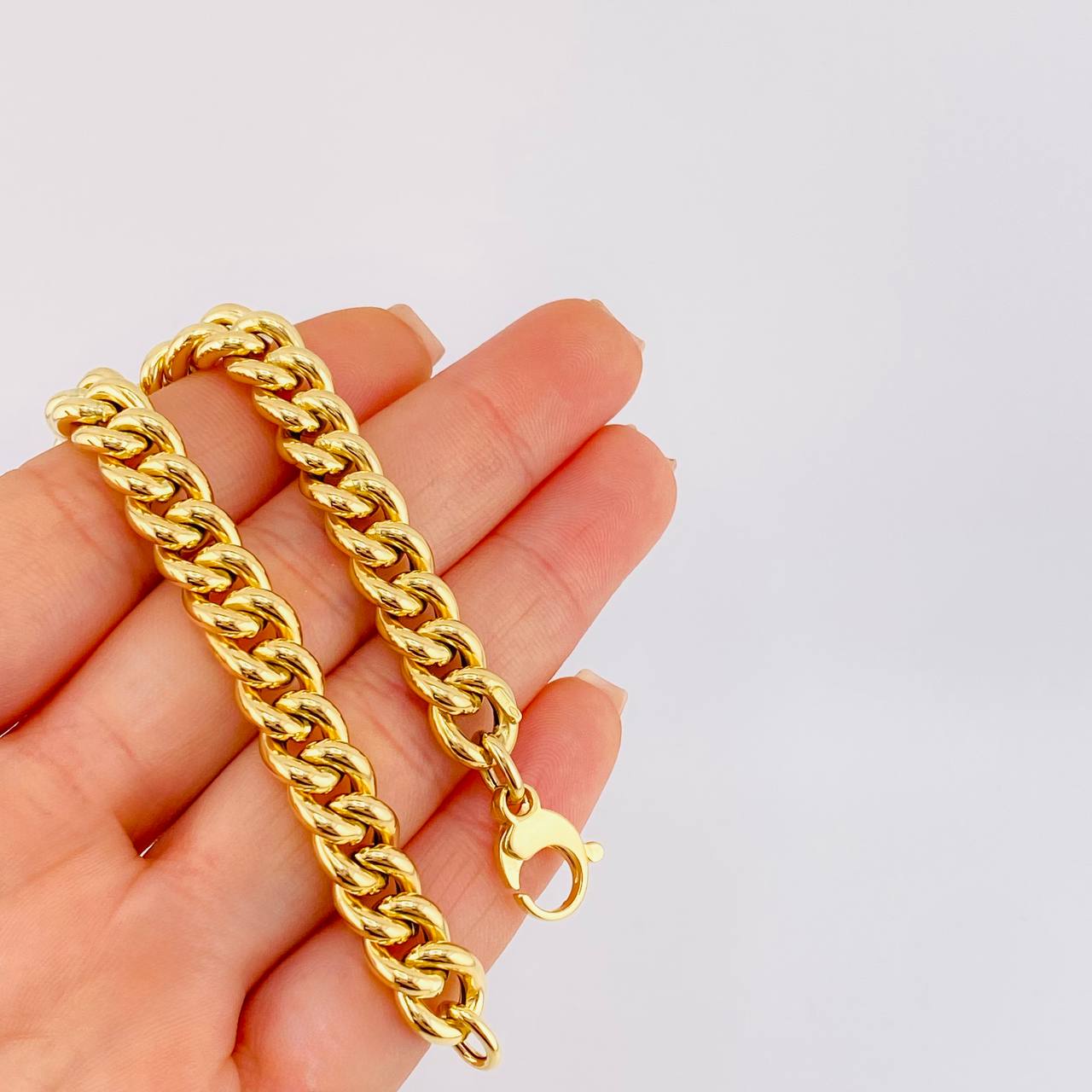 Pulso Cubano 10 g / 8 in / 8.4 mm Oro Amarillo 18K