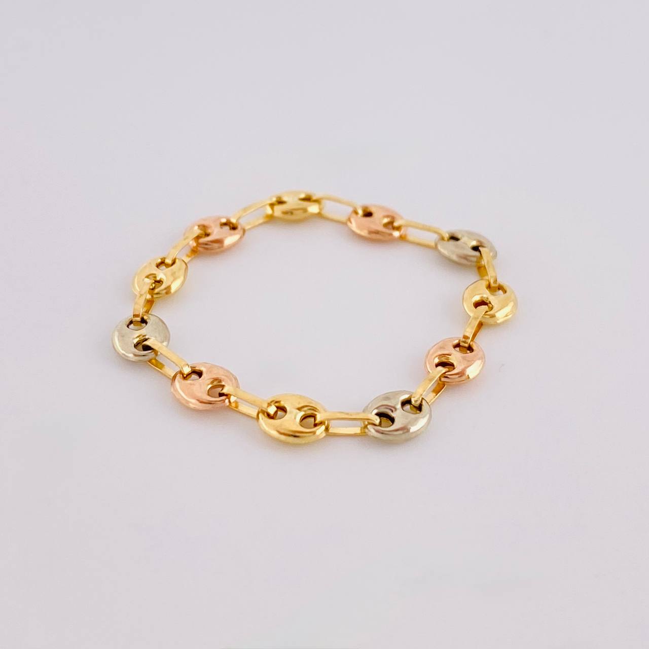 Ring Gc 1 g / T16 - 15 3/4 Three Golds 18K