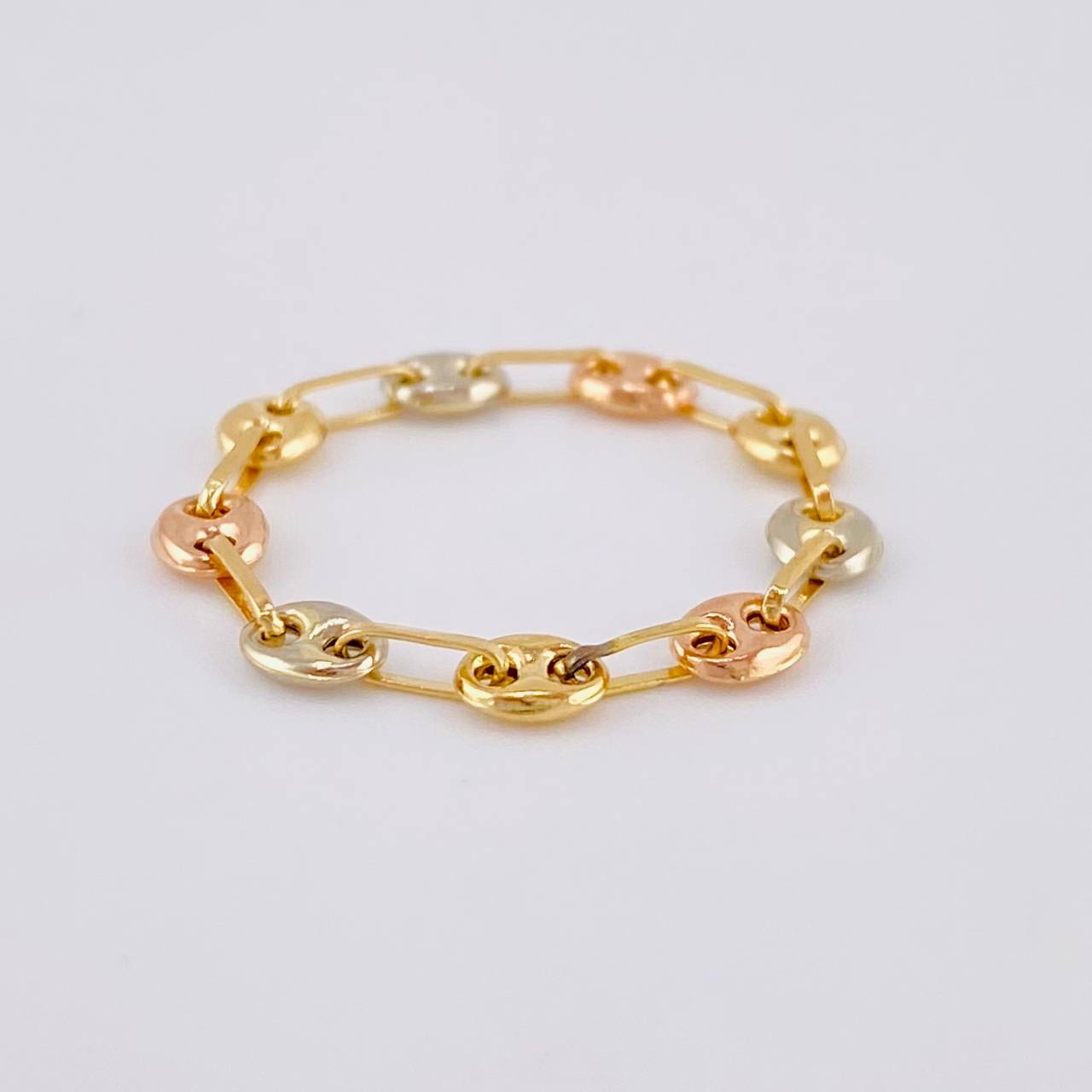 Anillo Anillo Gc 0.55 g / T8 - 7 3/4 Tres Oros 18K