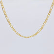 Cadena Figaro 2.2g / 45cm / 2.6mm Oro Amarillo 18K