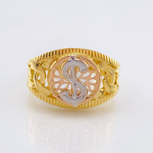Anillo Dólar Cubano 7.75gr / T10 1/4 / Tres Oros 18K ©