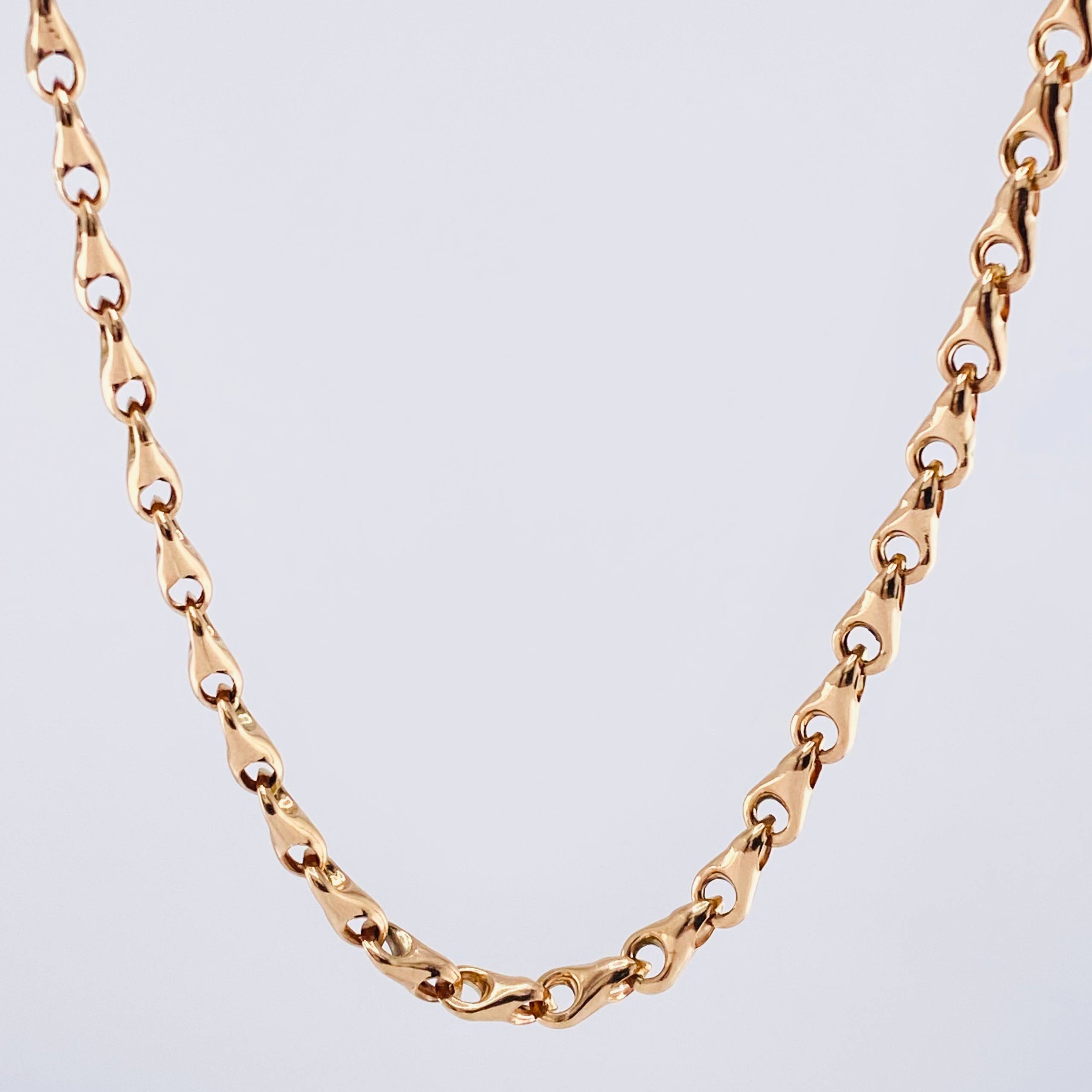 Cadena Rustica Espiga 9.6gr / 18 3/4 in / 4.9mm Oro Rosa 18K ©