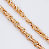 Cadena Rustica Espiga 9.6gr / 18 3/4 in / 4.9mm Oro Rosa 18K ©