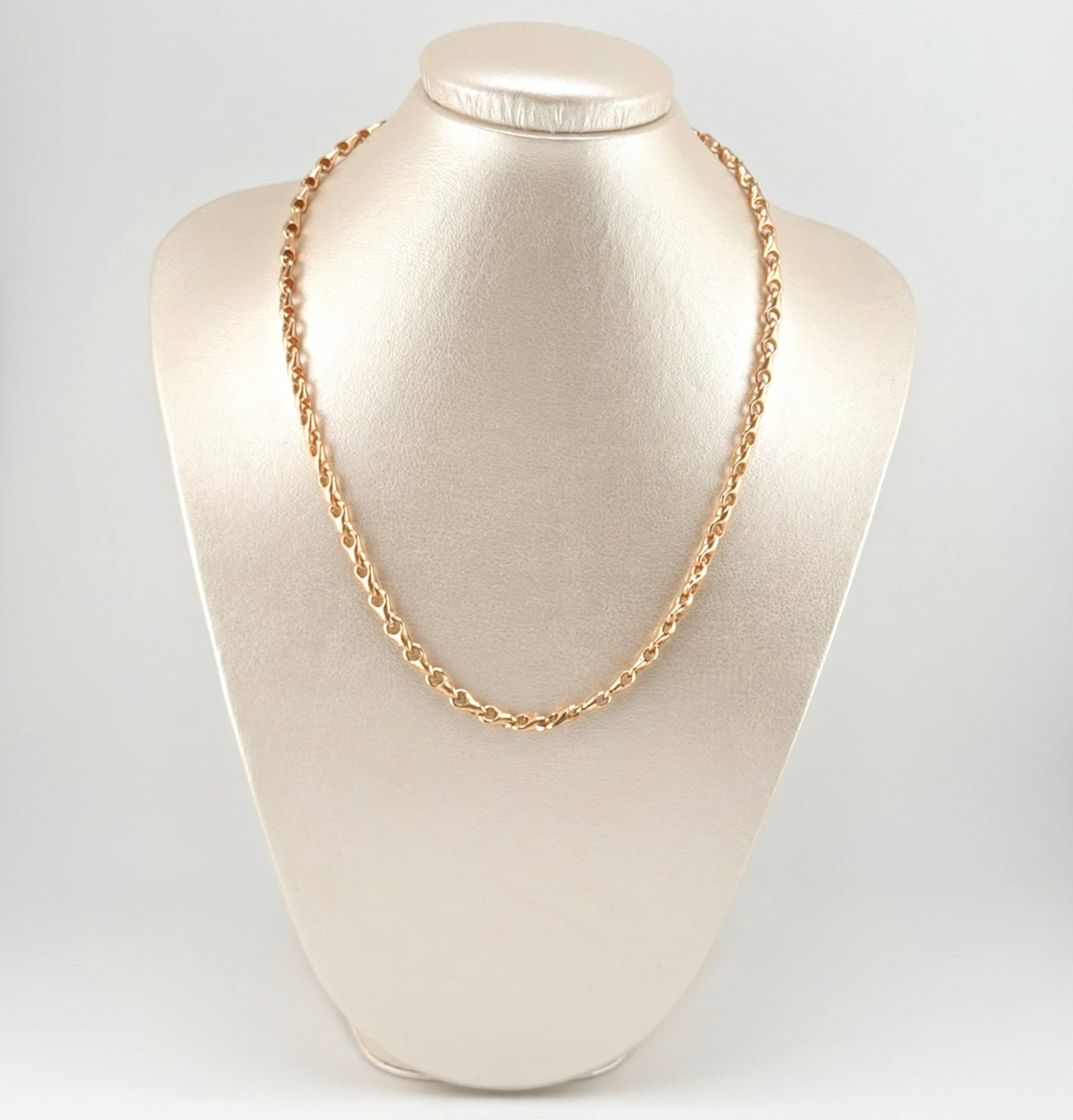 Cadena Rustica Espiga 9.6gr / 18 3/4 in / 4.9mm Oro Rosa 18K ©
