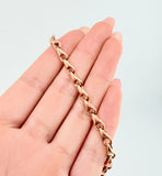 Cadena Rustica Espiga 9.6gr / 18 3/4 in / 4.9mm Oro Rosa 18K ©