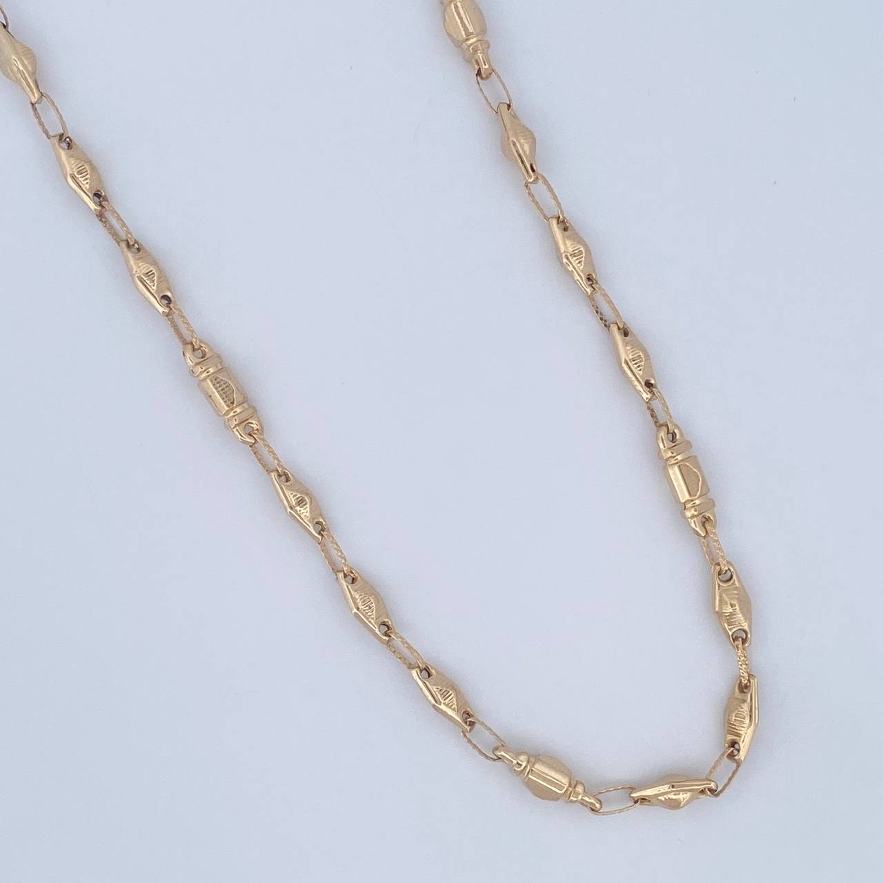 Rustic Pyramid Chain 11.35gr / 24.0in / 18K Gold $