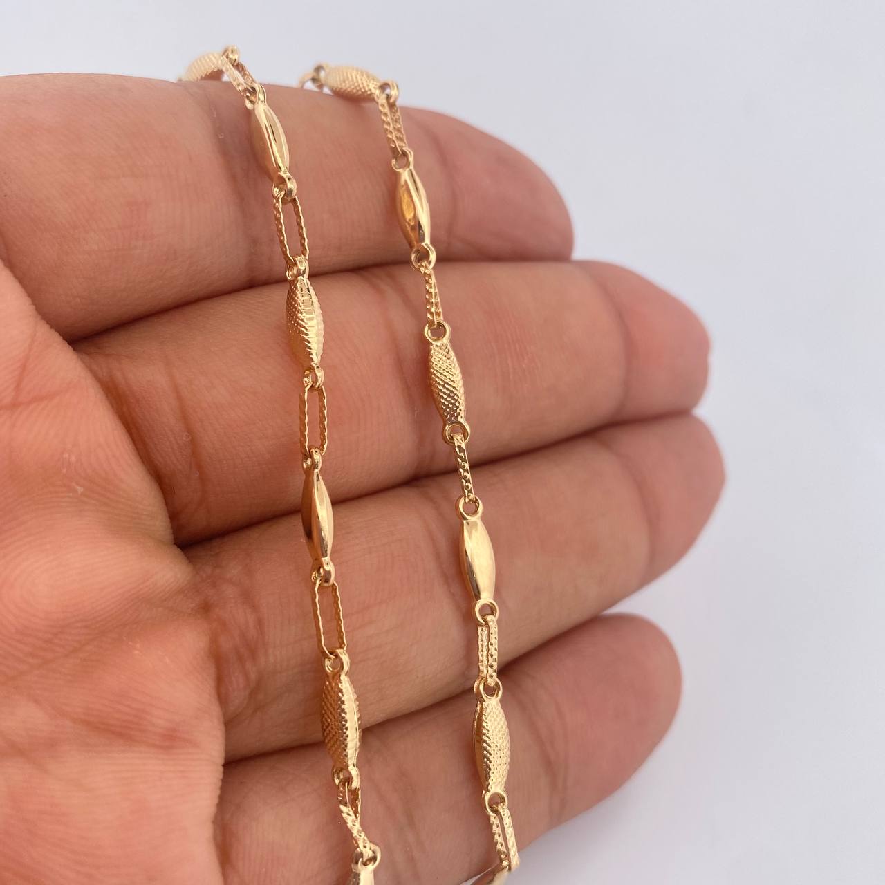 Rustic Bud Chain 8.65gr / 23.8in / 18K Gold $