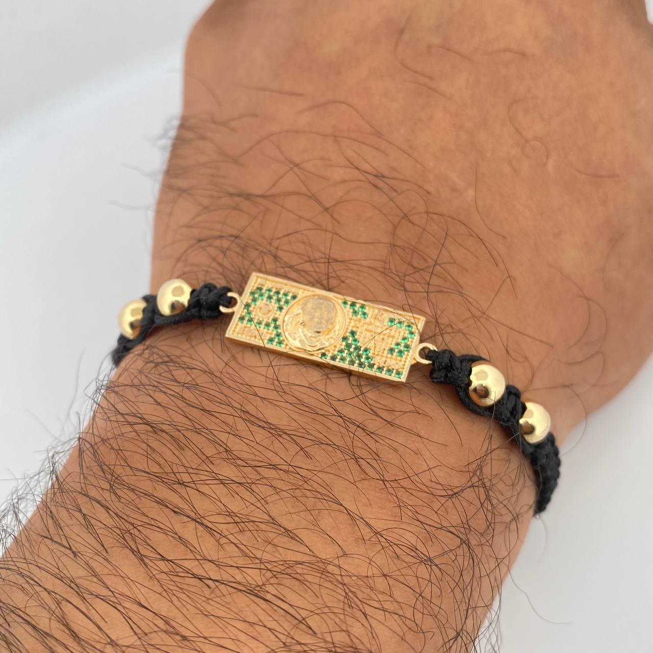 Black Dollar Bill Bracelet 4.2gr / 18K Gold $