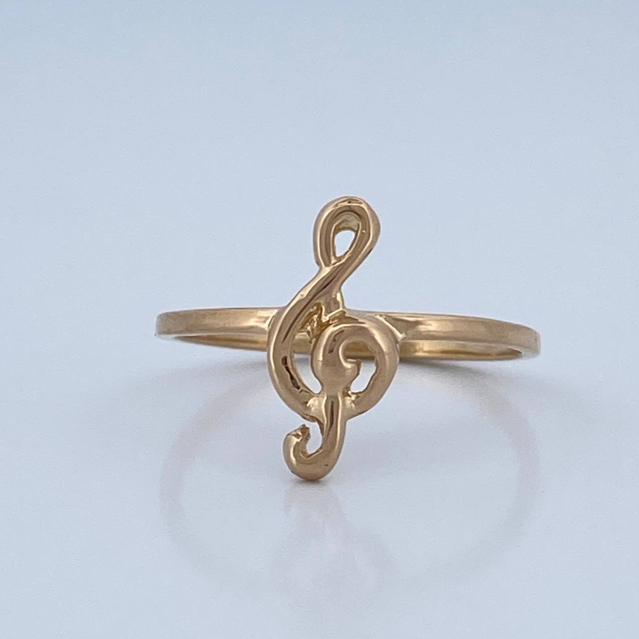 Musical Note Ring 1.45gr / Size 6 1/4 / 18K Gold &