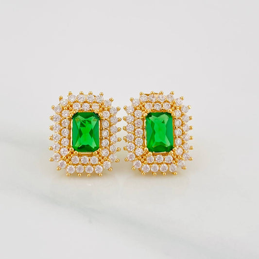 Stud Earrings Halo Sparkle 4.05g / in / 10.92mm Yellow Gold 18K