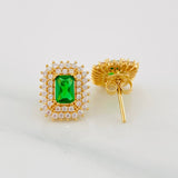 Stud Earrings Halo Sparkle 4.05g / in / 10.92mm Yellow Gold 18K