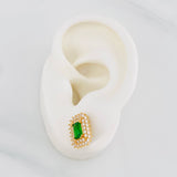 Stud Earrings Halo Sparkle 4.05g / in / 10.92mm Yellow Gold 18K