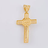 Dije Cruz Cristo San Benito 12g / 2 1/2 in Oro Amarillo 18K