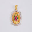 Pendant Virgin of Guadalupe 7.2g / 1 1/2 in Two-Tone Yellow White 18K Gold