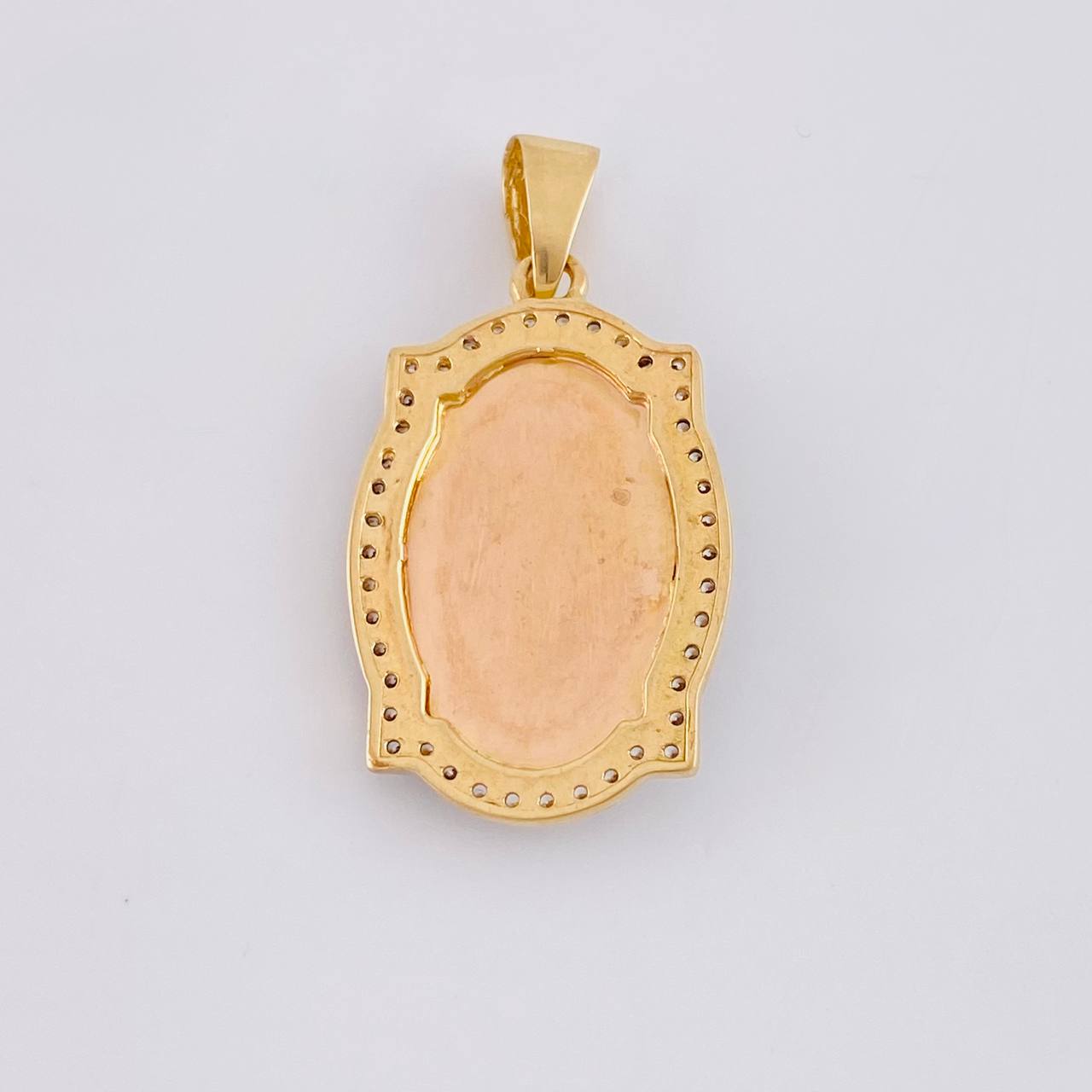 Pendant Virgin of Guadalupe 7.2g / 1 1/2 in Two-Tone Yellow White 18K Gold