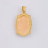 Pendant Virgin of Guadalupe 7.2g / 1 1/2 in Two-Tone Yellow White 18K Gold