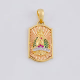 Dije Placa Virgen Guadalupe 6.3g / 1 1/4 in Tres Oros 18K