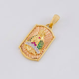 Dije Placa Virgen Guadalupe 6.3g / 1 1/4 in Tres Oros 18K
