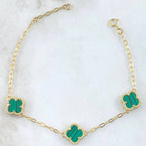 Bracelet Clover 4.35gr / 16cm-18cm / Special Pearl 18K Gold