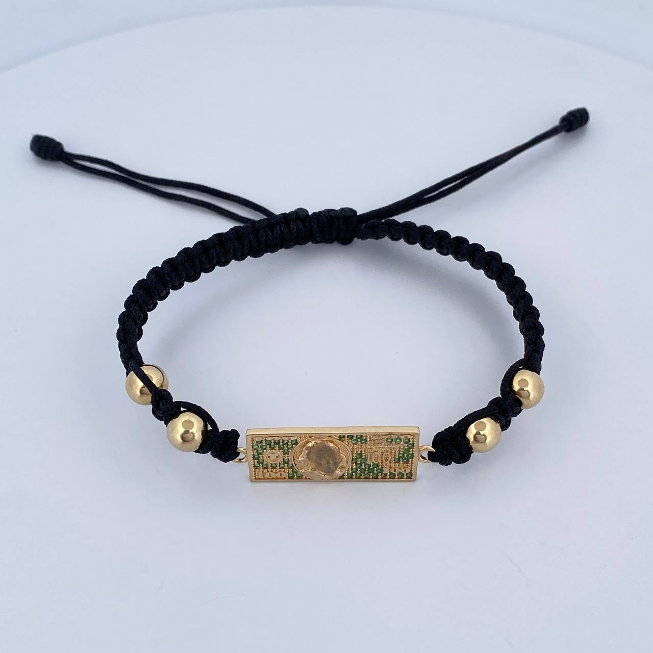 Black Dollar Bill Bracelet 4.2gr / 18K Gold $