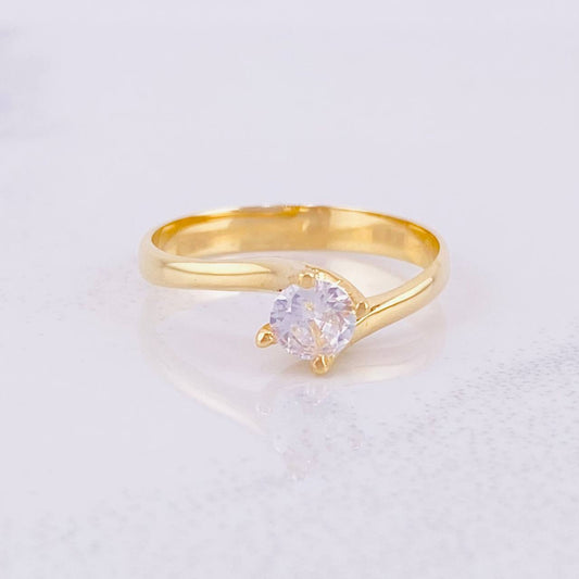 Anillo Solitario 2.1g / T5 3/4 Oro Amarillo 18K