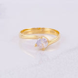 Solitaire Ring 2.2g / T5 3/4 Yellow Gold 18K