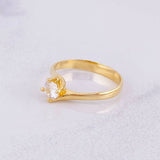 Solitaire Ring 2.1g / T5 3/4 Yellow Gold 18K