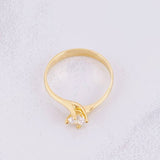 Solitaire Ring 2.1g / T5 3/4 Yellow Gold 18K