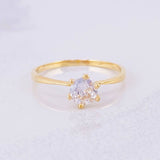 Solitaire Central Stone Ring 1.5g / T6 3/4 Yellow Gold 18K