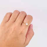 Solitaire Central Stone Ring 1.5g / T6 3/4 Yellow Gold 18K