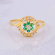 Eye Flower Ring 2.3g / T7 1/4 Yellow Gold 18K